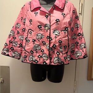 Prada Pink Floral Puffer Jacket